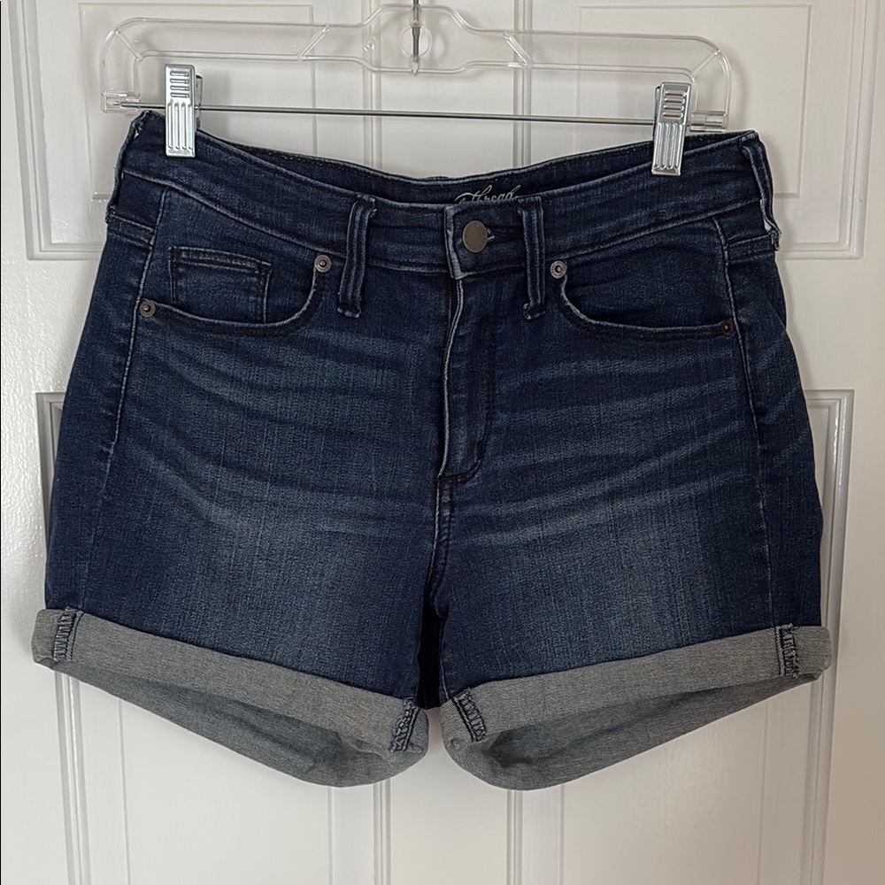 Universal Thread Blue Jean Shorts Mid-Thigh Cuffed